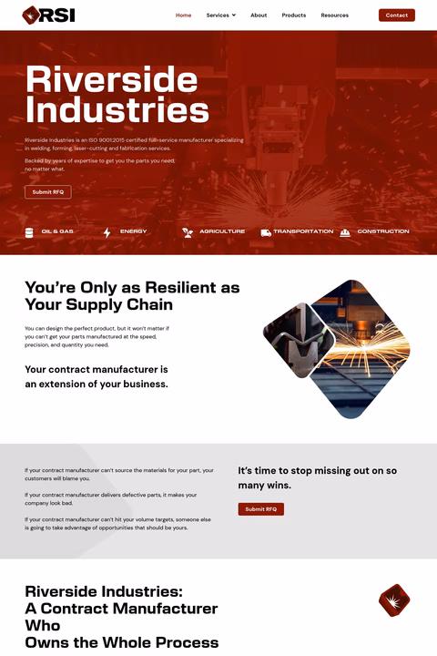 Riverside-Industries Homepage 1440px