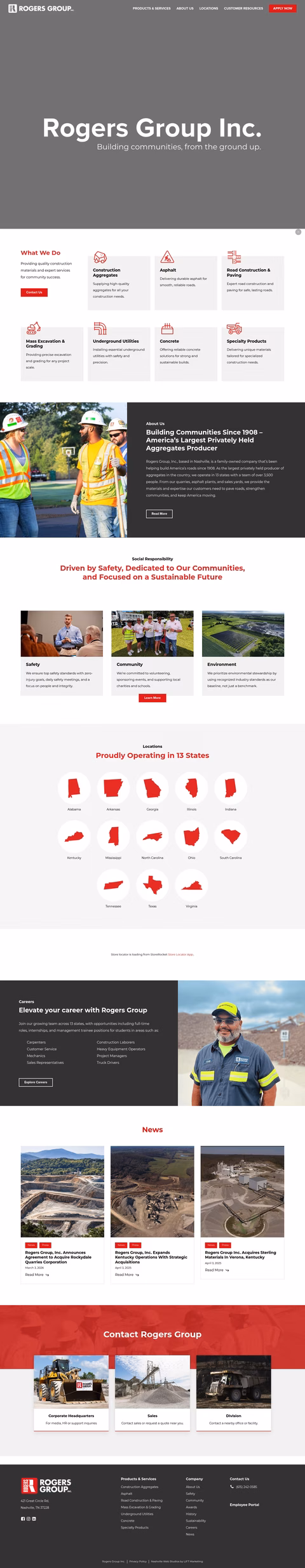 Rogers-Group-Inc Homepage 1440px