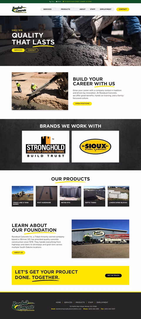 Rosebud-Concrete Homepage 1440px