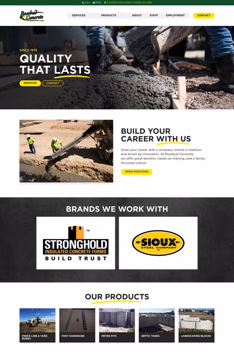 Rosebud-Concrete Homepage 1440px