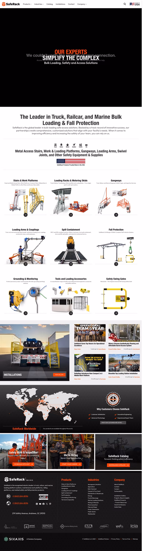 Saferack Homepage 1440px