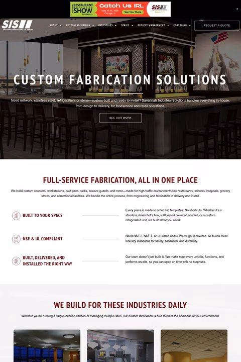 Savannah-Industrial-Solutions Homepage 1440px