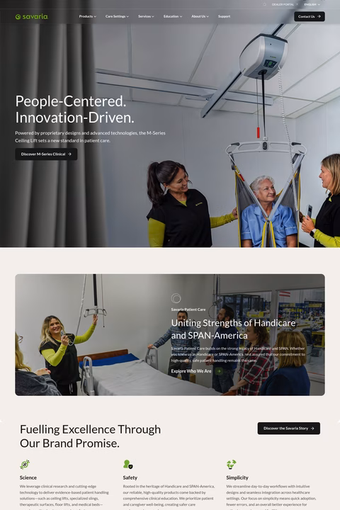 Savaria-Patient-Care Homepage 1440px