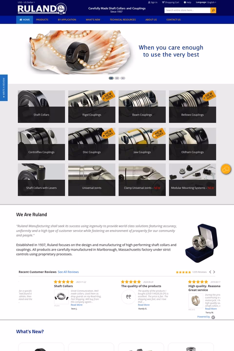 Ruland-Manufacturing Homepage 1440px