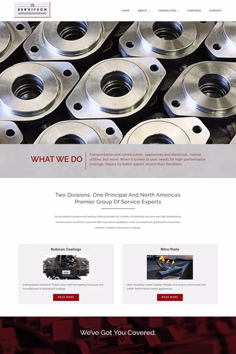 Servitech-Industries Homepage 1440px