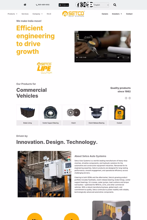 Setco-Automotive-North-America Homepage 1440px