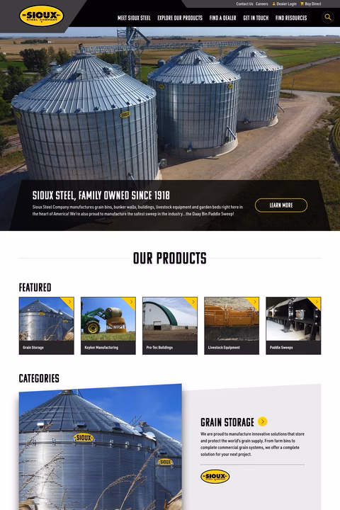 Sioux-Steel-Company Homepage 1440px