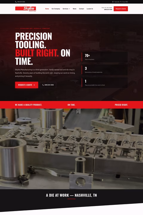 Skyline-Manufacturing Homepage 1440px
