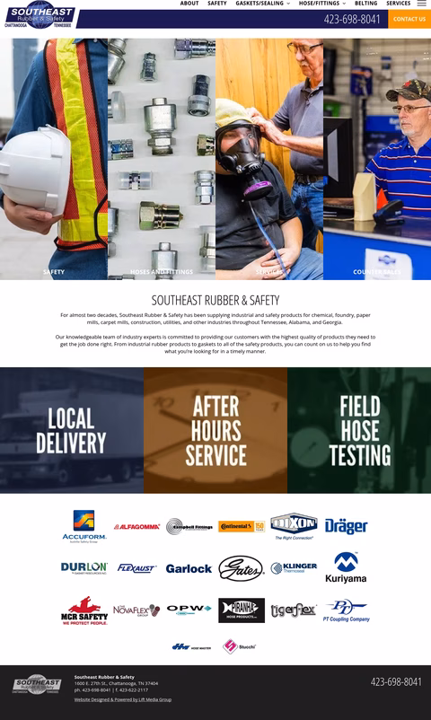 Southeast-Rubber-Safety Homepage 1440px