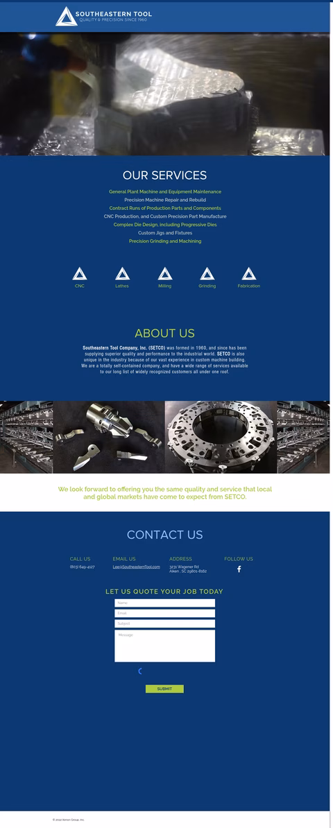 Southeastern-Tool-Company Homepage 1440px