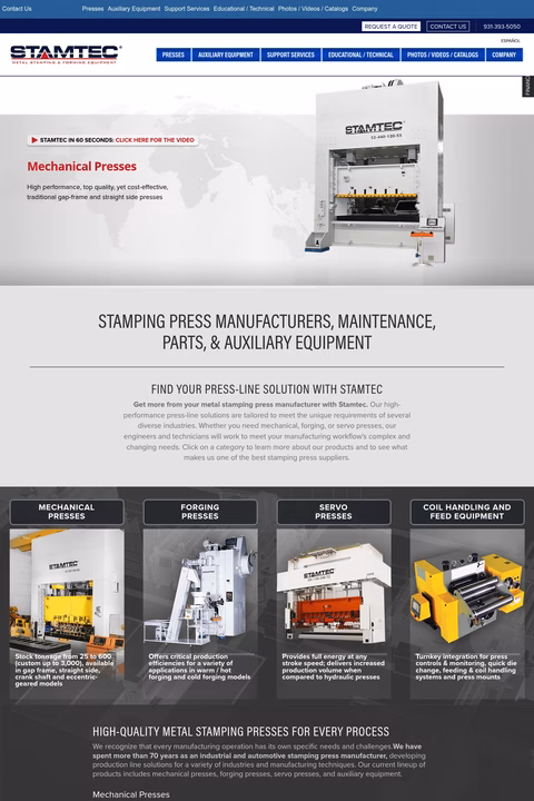 Stamtec Homepage 1440px