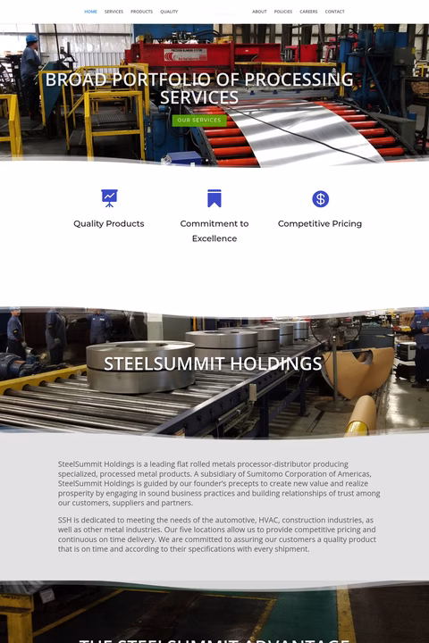 Steel-Summit-Holdings Homepage 1440px