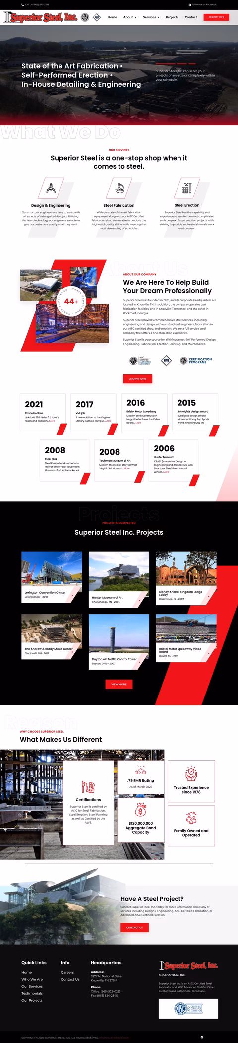 Superior-Steel-Inc Homepage 1440px