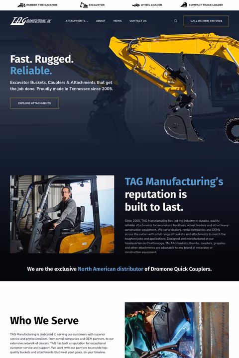 Tag-Manufacturing Homepage 1440px