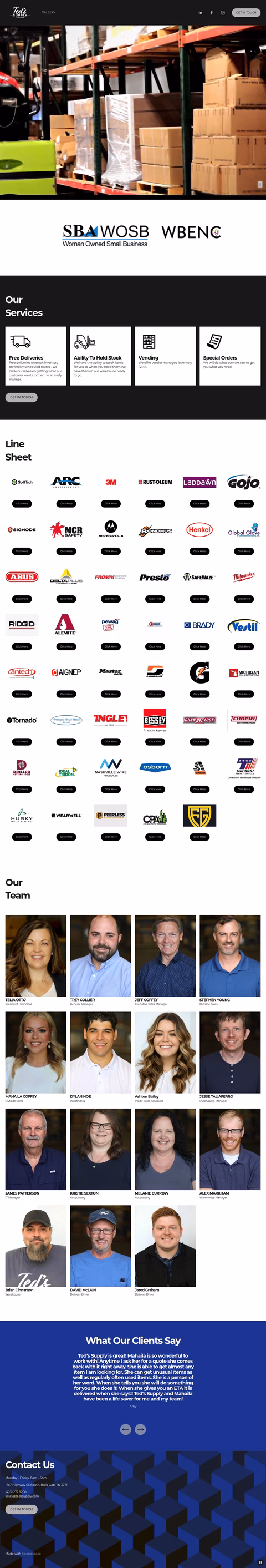 Teds-Supply Homepage 1440px
