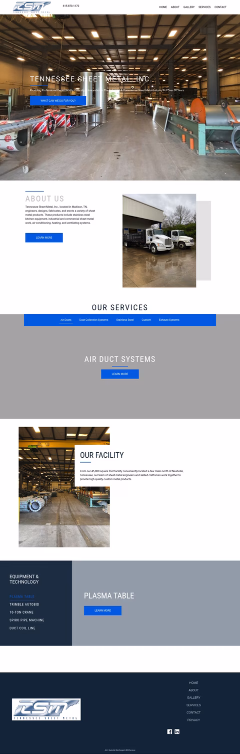 Tennessee-Sheet-Metal Homepage 1440px