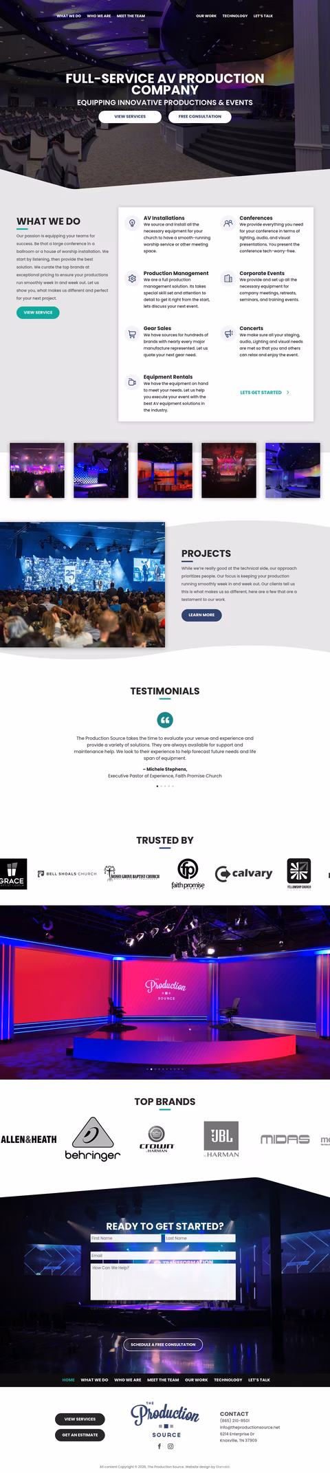 The-Production-Source Homepage 1440px