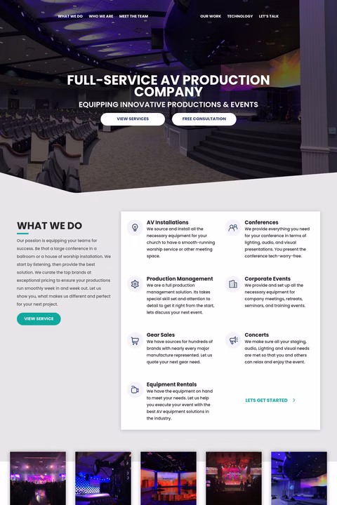 The-Production-Source Homepage 1440px