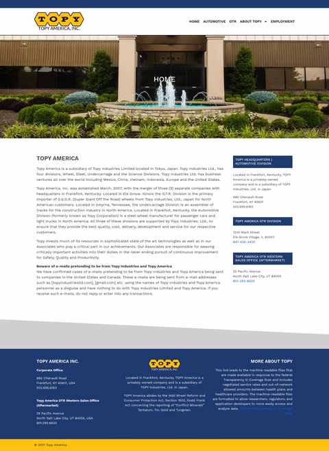 Topy-America Homepage 1440px