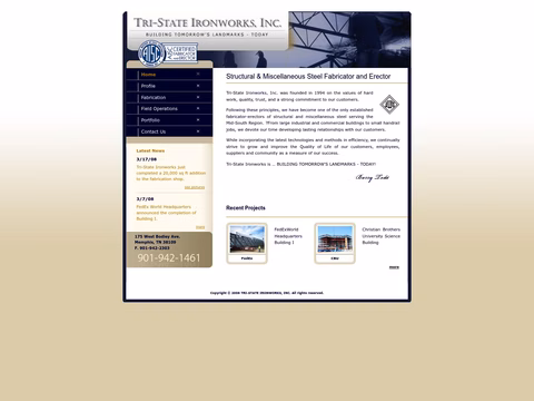 Tri-State-Ironworks Homepage 1440px