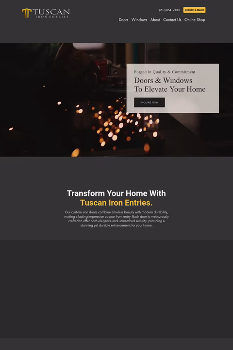 Tuscan-Iron-Entries Homepage 1440px