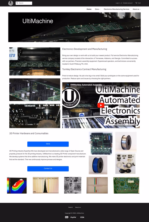 Ultimachine Homepage 1440px