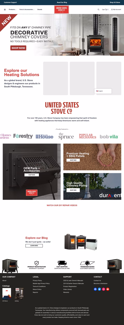 United-States-Stove-Company Homepage 1440px
