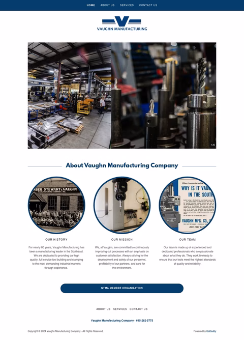 Vaughn-Manufacturing Homepage 1440px