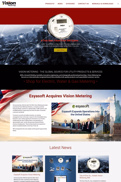Vision-Metering Homepage 1440px