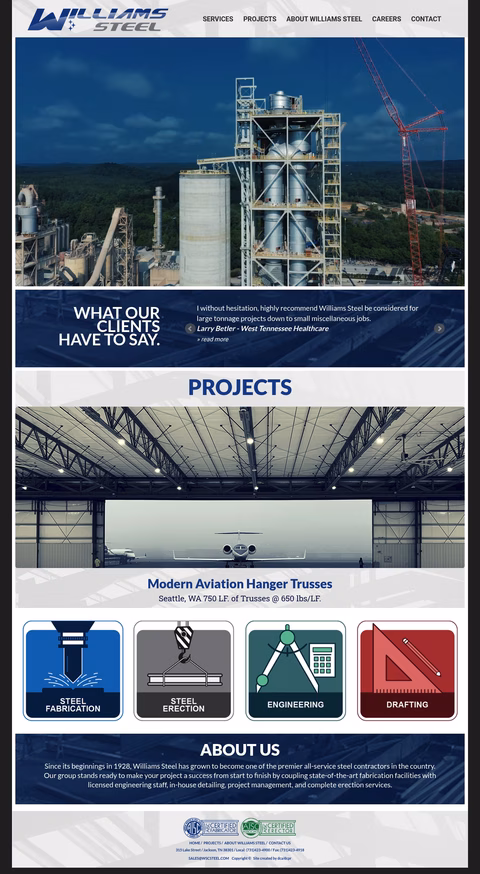 Williams-Steel-Company Homepage 1440px