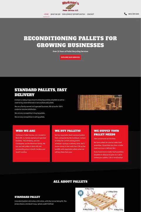 Workmans-Pallet-Services Homepage 1440px
