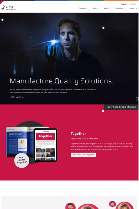Zima-Corporation Homepage 1440px