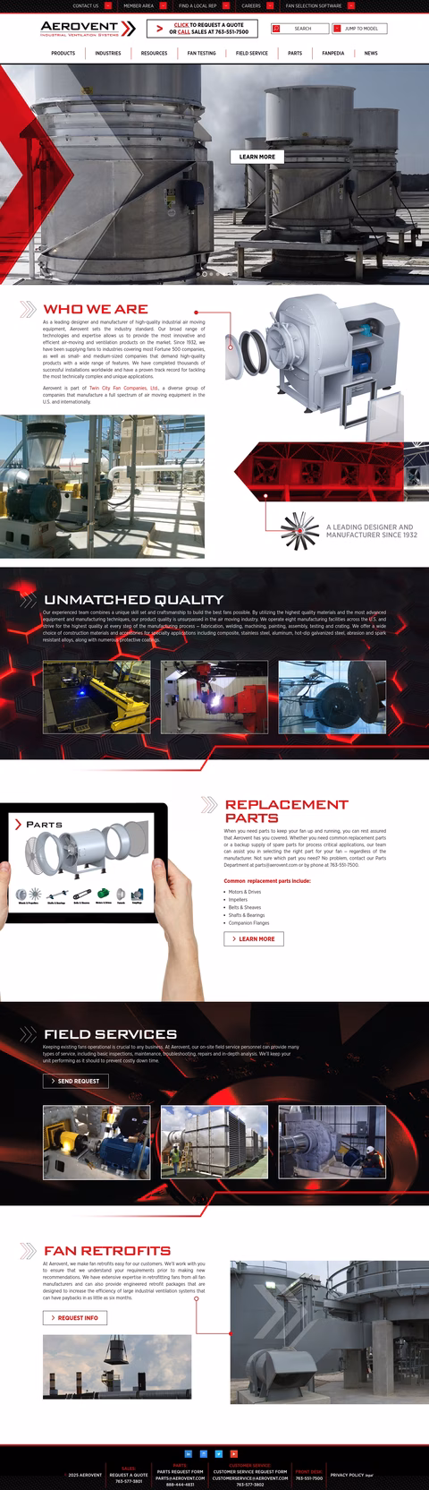 Aerovent Homepage 1440px