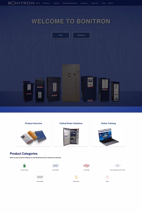 Bonitron Homepage 1440px