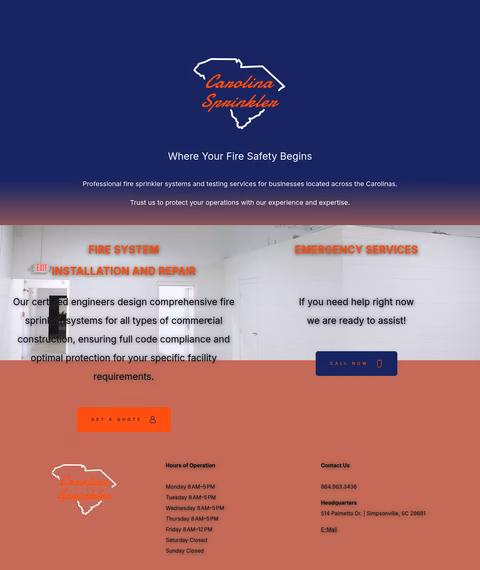 Carolina-Automatic-Sprinkler Homepage 1440px