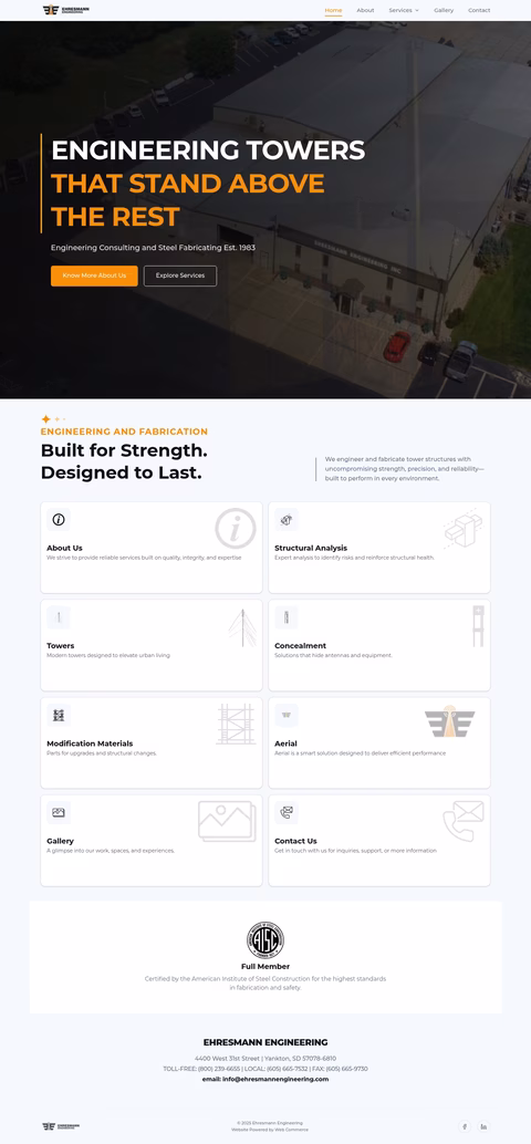 Ehresmann-Engineering Homepage 1440px