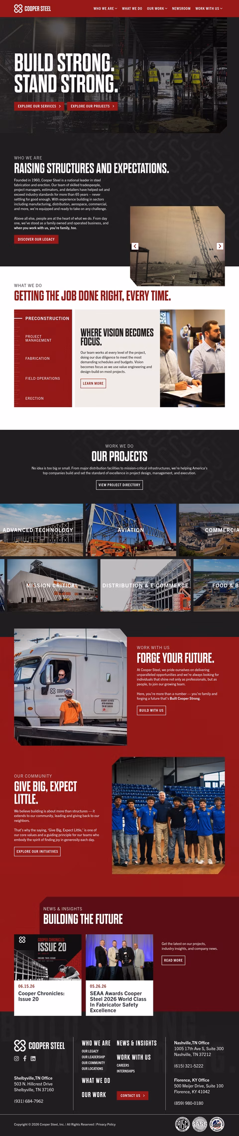 Cooper-Steel Homepage 1440px