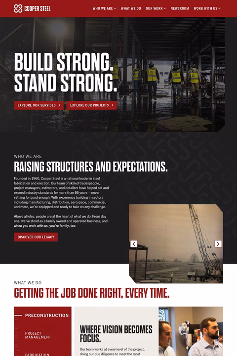 Cooper-Steel Homepage 1440px