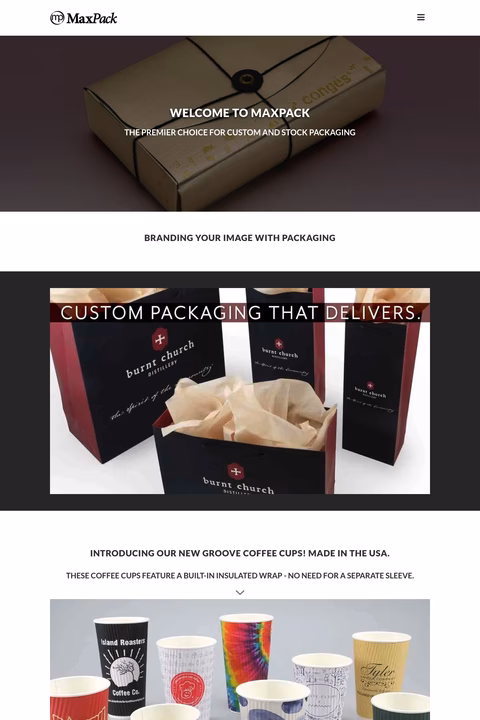 Maxpack Homepage 1440px