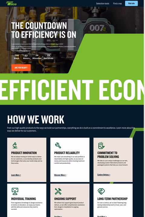 Taco-Comfort-Solutions Homepage 1440px