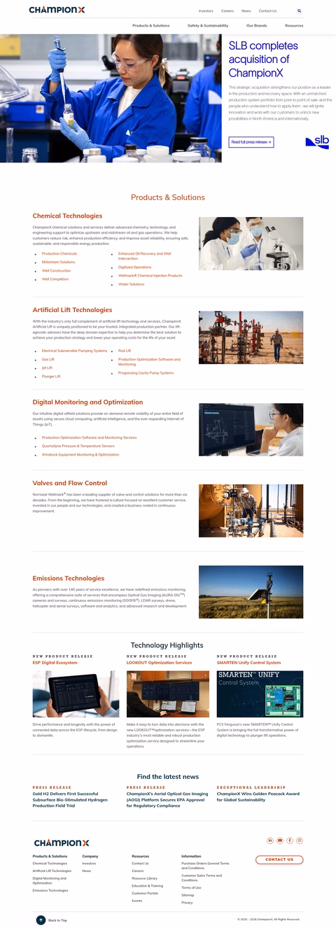 Championx Homepage 1440px