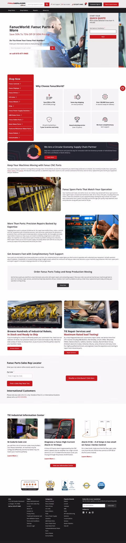 Fanucworld Homepage 1440px