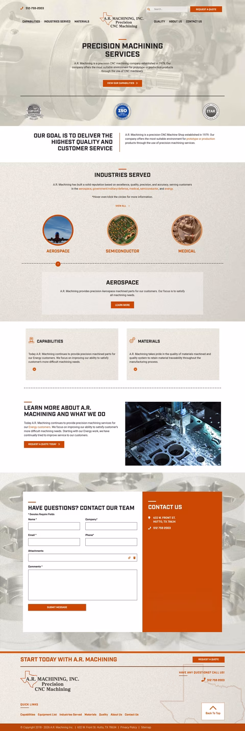 A-R-Machining Homepage 1440px