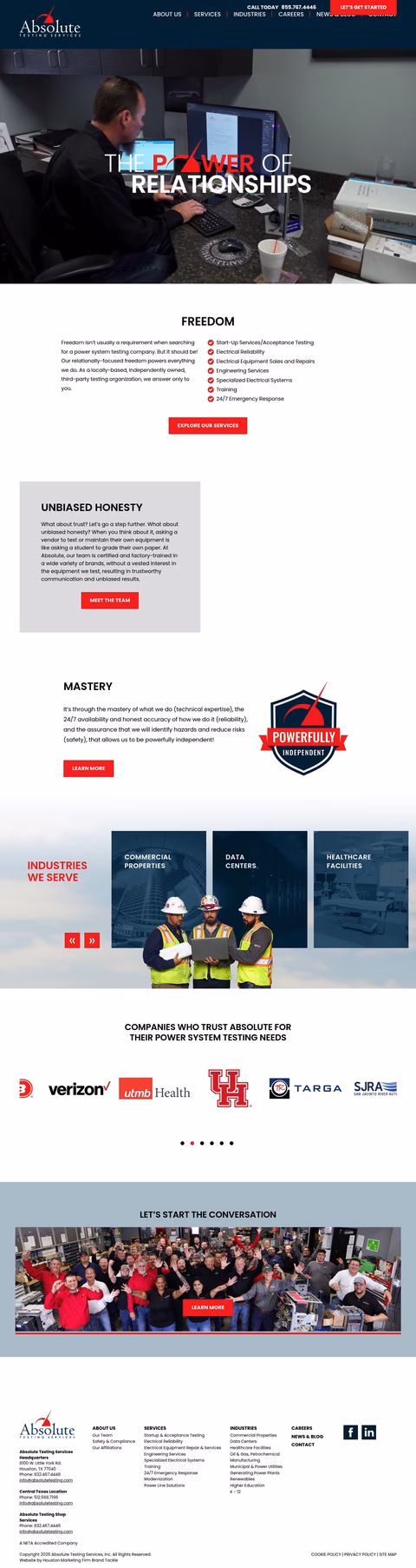 Absolute-Testing-Services Homepage 1440px