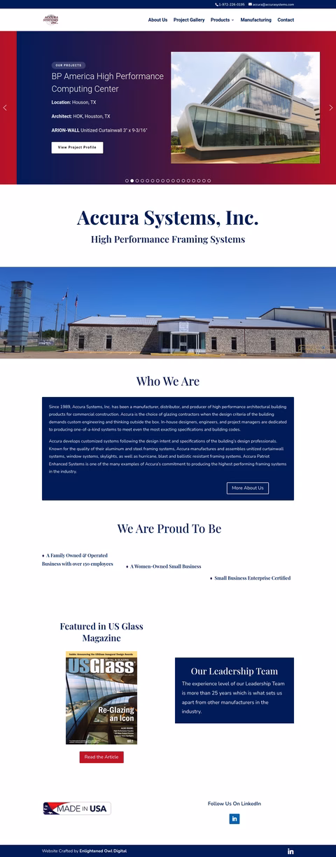 Accura-Systems Homepage 1440px