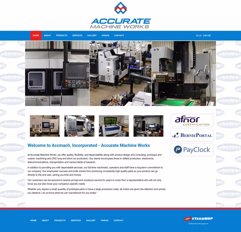 Accurate-Machine-Works Homepage 1440px