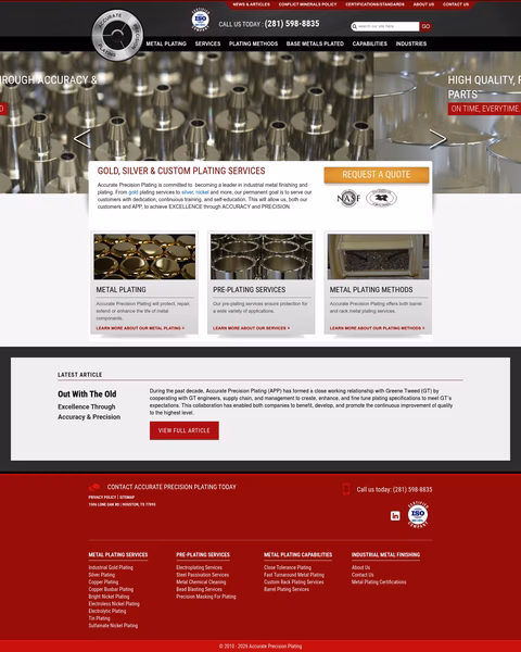 Accurate-Precision-Plating Homepage 1440px