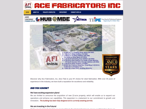 Ace-Fabricators-Inc Homepage 1440px
