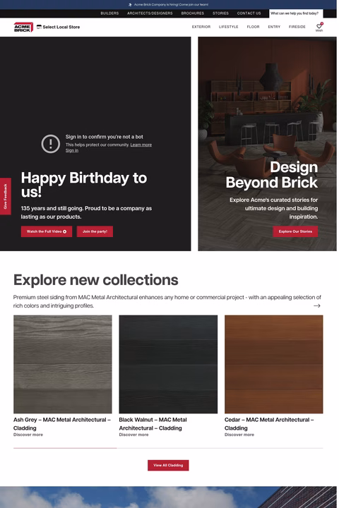 Acme-Brick-Company Homepage 1440px