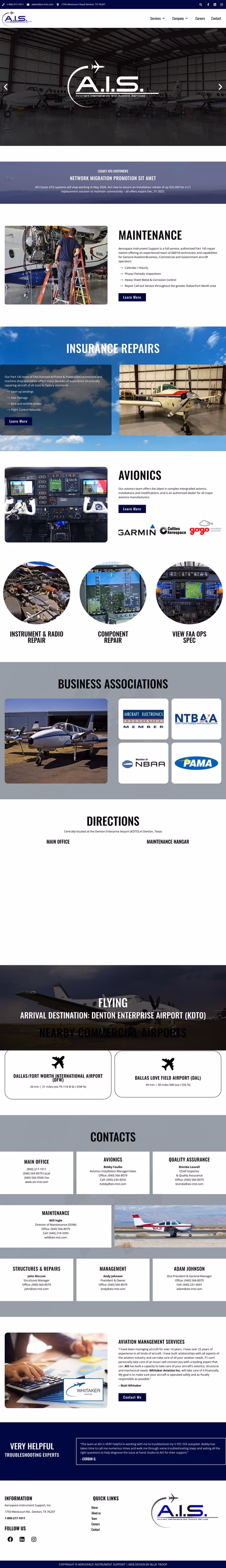 Aerospace-Instrument-Support Homepage 1440px
